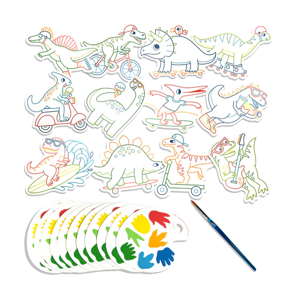 Playful Painters: Easy Watercolor Painting Kit Chills & Thrills Dinos