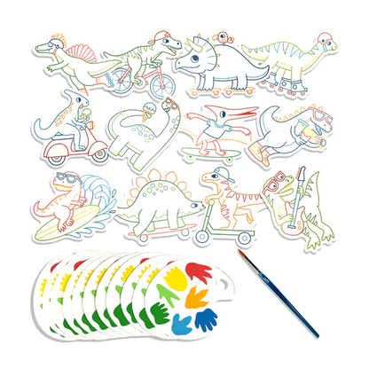 Playful Painters: Easy Watercolor Painting Kit Chills & Thrills Dinos