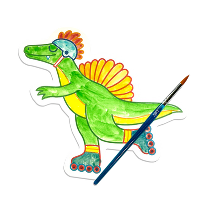 Playful Painters: Easy Watercolor Painting Kit Chills & Thrills Dinos