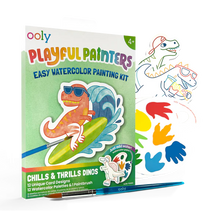 Playful Painters: Easy Watercolor Painting Kit Chills & Thrills Dinos