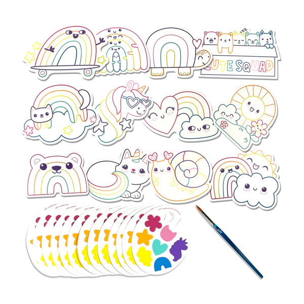 Playful Painters: Easy Watercolor Painting Kit Rainbow Cuties