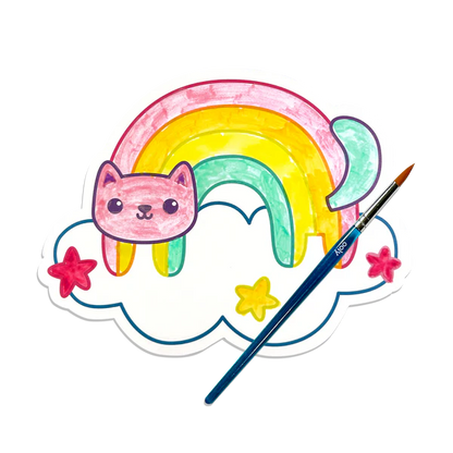 Playful Painters: Easy Watercolor Painting Kit Rainbow Cuties