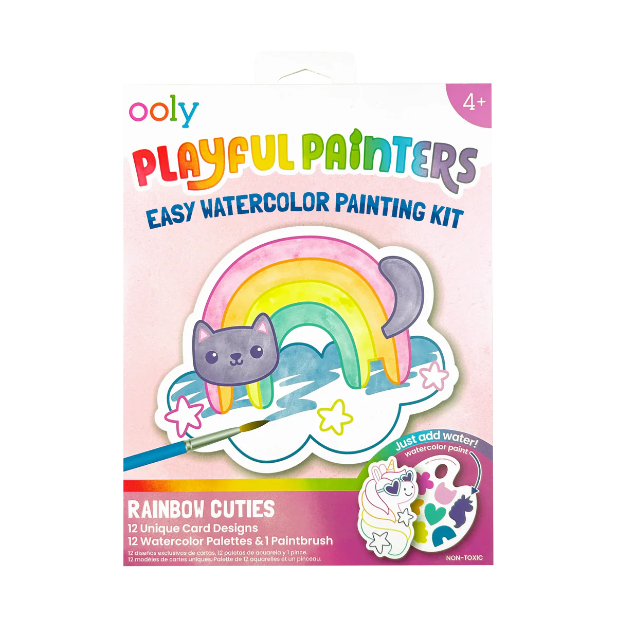 Playful Painters: Easy Watercolor Painting Kit Rainbow Cuties