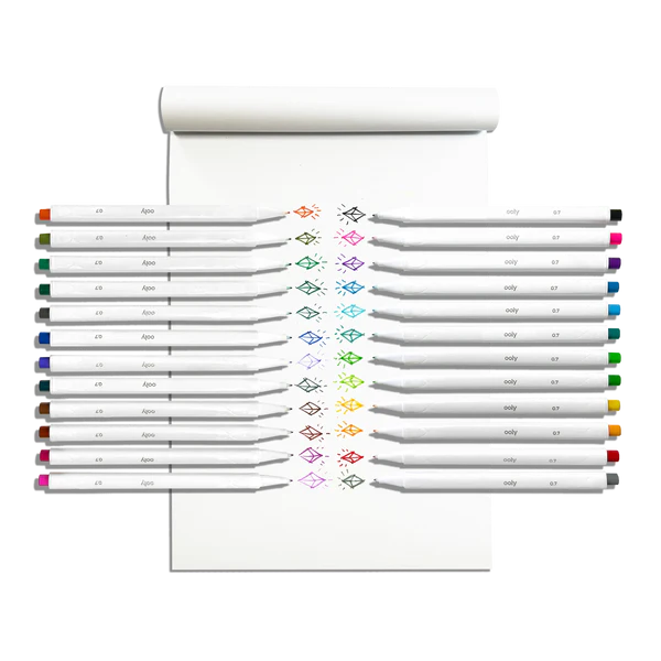 Seriously: Fine Felt Tip Markers (Set of 24)