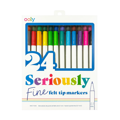 Seriously: Fine Felt Tip Markers (Set of 24)
