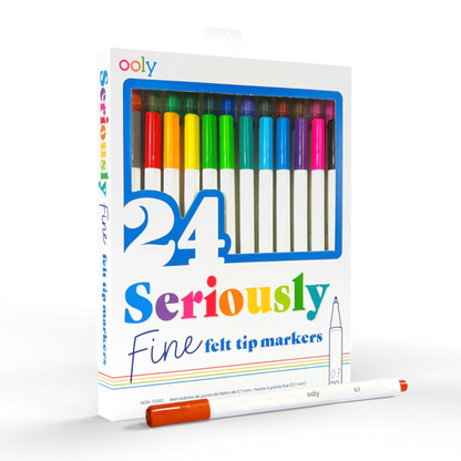 Seriously: Fine Felt Tip Markers (Set of 24)