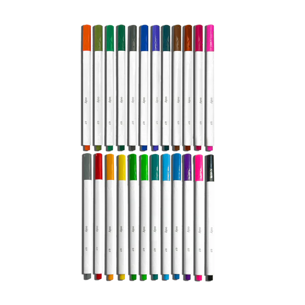 Seriously: Fine Felt Tip Markers (Set of 24)