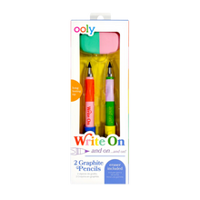 Write On: Graphite Pencils & Eraser (3 PC Set)