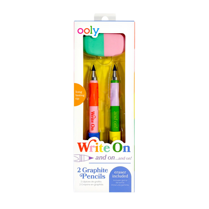 Write On: Graphite Pencils & Eraser (3 PC Set)