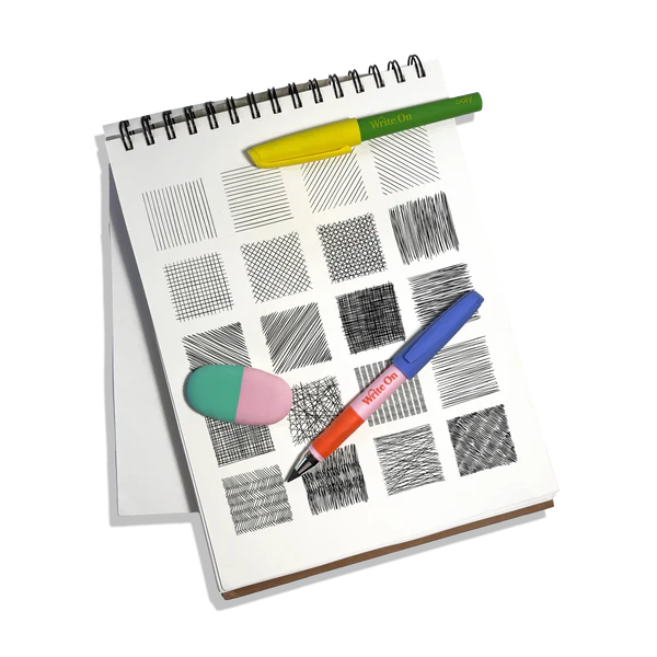 Write On: Graphite Pencils & Eraser (3 PC Set)