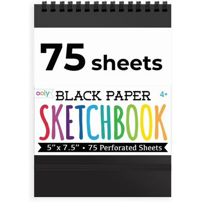 D.I.Y. Cover: Black Paper Sketchbook (5" x 7.5" 75pages)