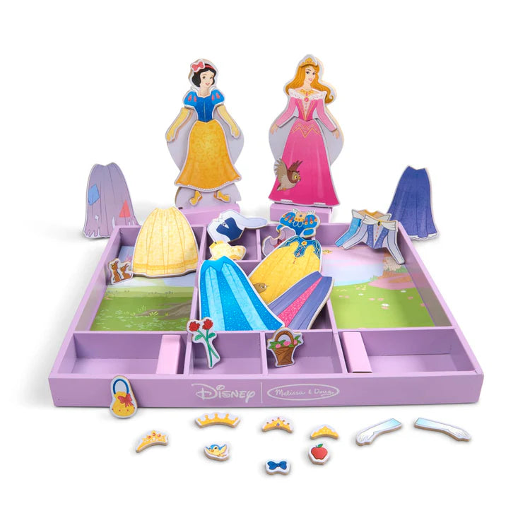 Sleeping Beauty & Snow White Wooden Magnetic Dress Up