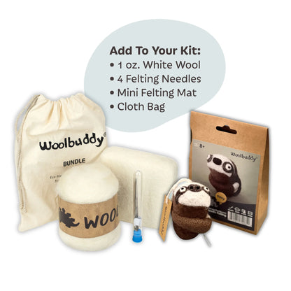 Beginner Sloth Needle Felting Kit – DIY Craft Gift Sloth