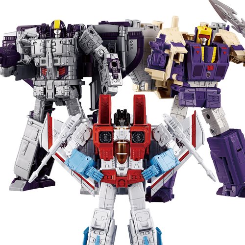 Transformers Dramatic Capture Series DCS-3 Triple Threat Astrotrain, Blitzwing, and Starscream