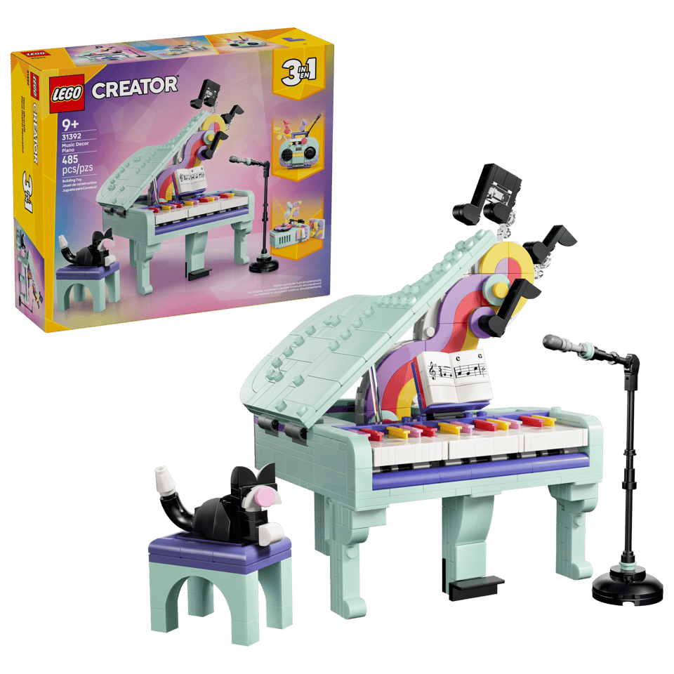 LEGO® Creator 3 in 1 Music Decor Piano with Cat (31392)