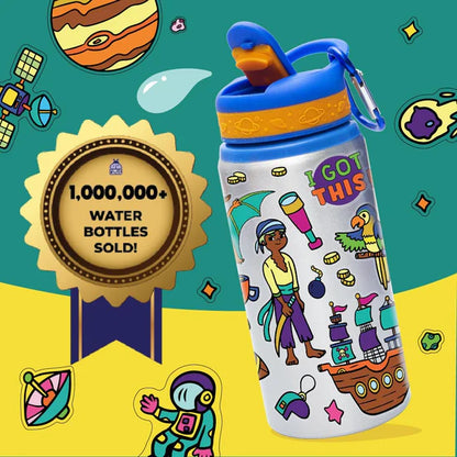 Decorate Your Own Water Bottle - blue top