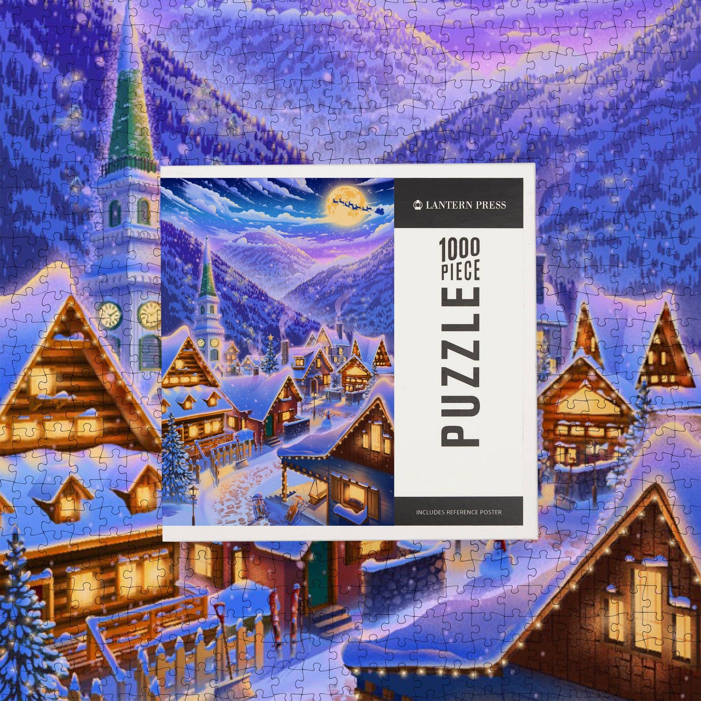 Sleepy Winter Village Christmas 1000 Piece