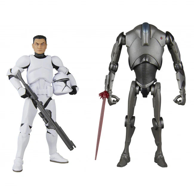 SW Black Series Clone Trooper & Super Battle Droid
