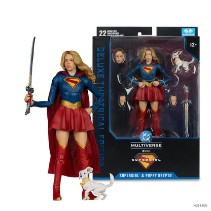 DC Deluxe Theatrical W4 Supergirl & Puppy Krypto 7-Inch Action Figure