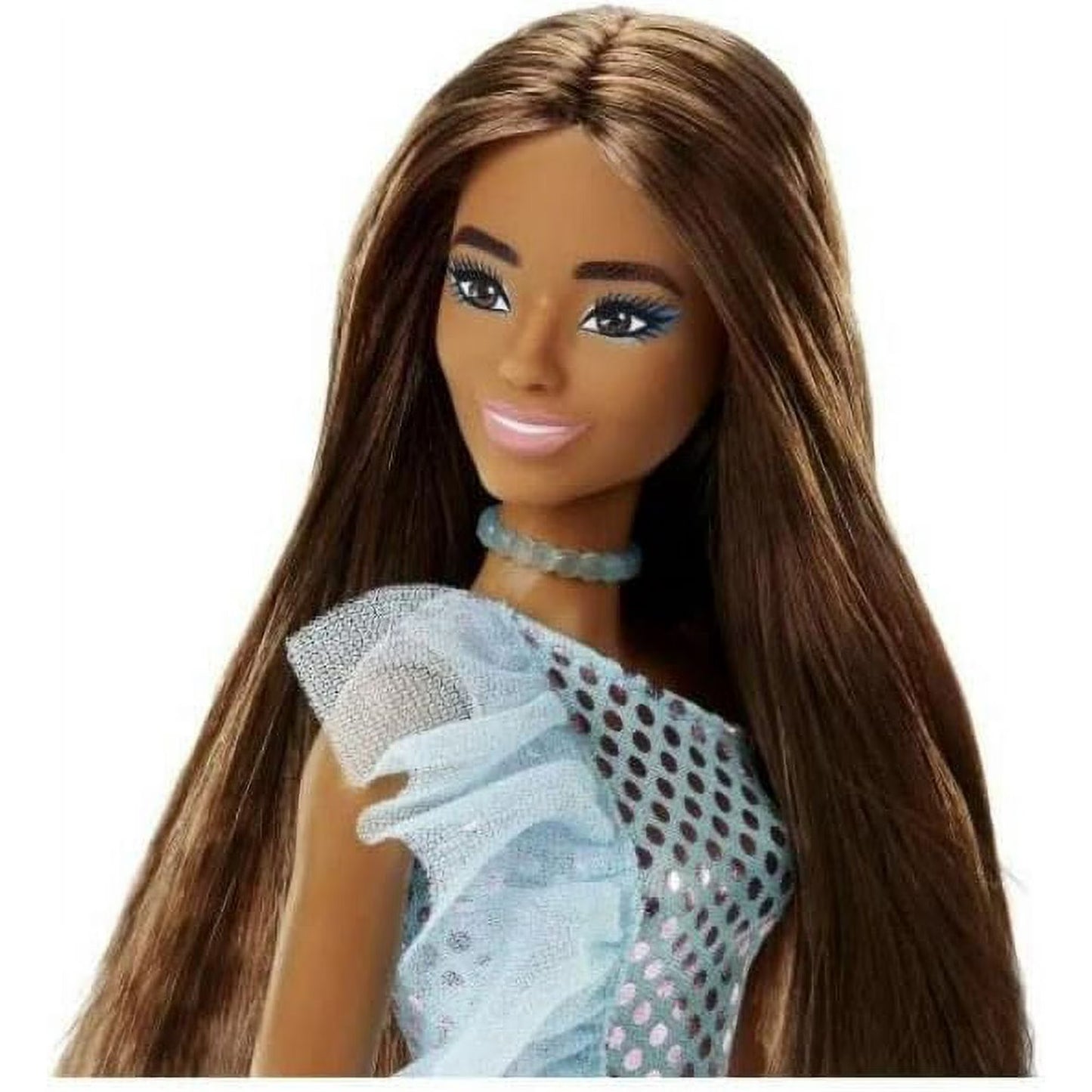 Barbie Glitz Doll Brunette (Latina) Turquise Mini-Dress