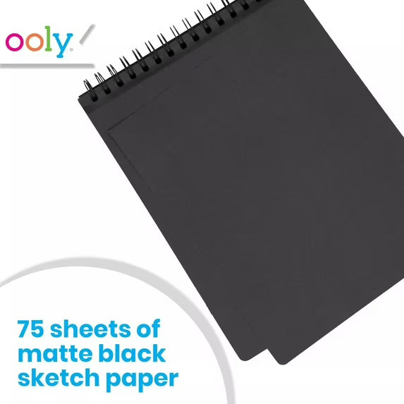 D.I.Y. Cover: Black Paper Sketchbook (5" x 7.5" 75pages)
