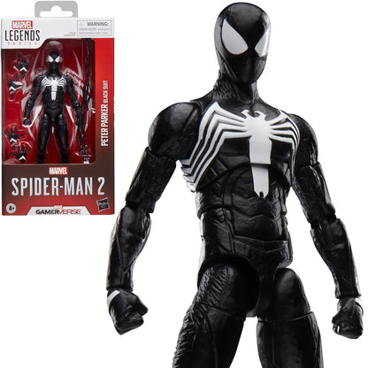 Marvel Legends Spider-Man Gamerverse Peter Parker Black Suit 6-Inch Action Figure