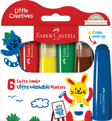 Little Creatives 6ct Jumbo Ultra Washable Markers