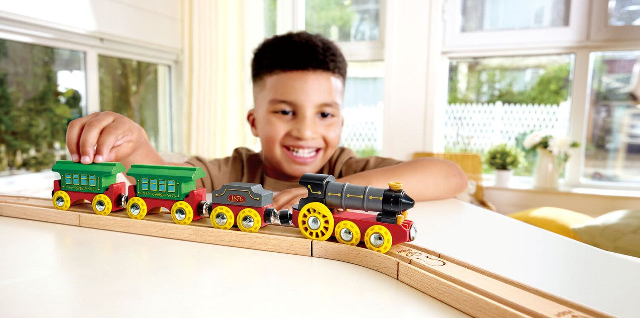Retro Steam Train with Lights and Sounds
