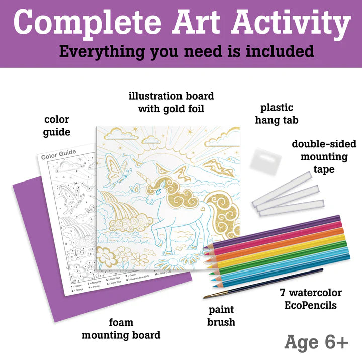 Paint By Number Unicorn Foil Fun
