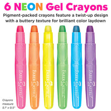 6ct Neon Gel Crayons