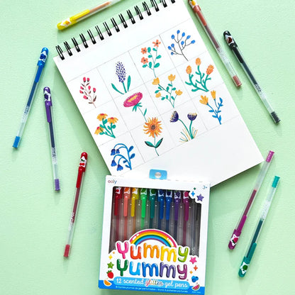 Yummy Yummy: Scented Glitter Gel Pens (Set of 12)