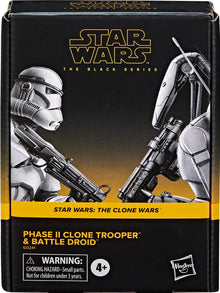 SW The Black Series Phase II Clone Trooper and Battle Droid