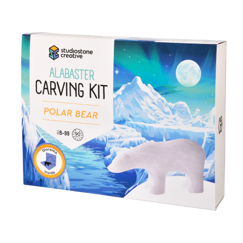 Polar Bear Alabaster Carving Kit
