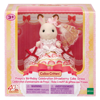 Happy Birthday Freya Strawberry Cake Dress - Calico Critters