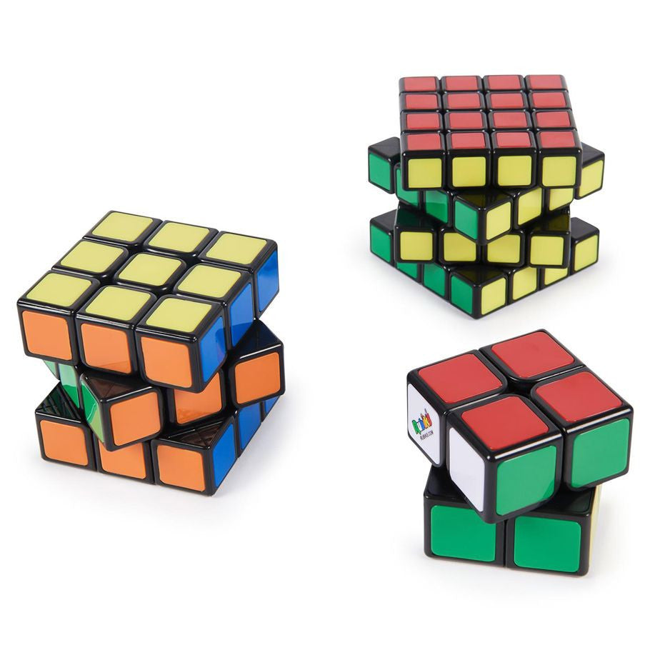 Rubiks Tiled Trio Bundle 2x2 Mini 3x3 Cube 4x4 Master