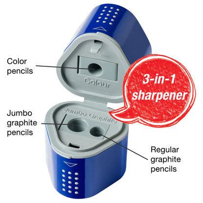 Grip Trio Pencil Sharpener on Blister Card