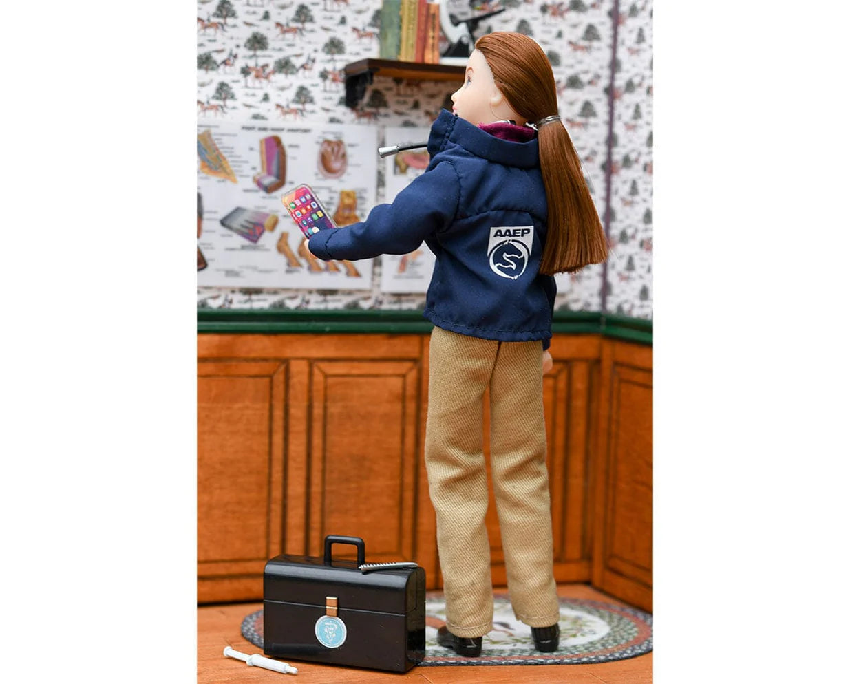 Veterinarian Riley with Vet Kit