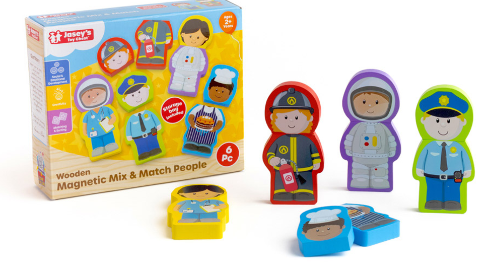 Wooden Magnetic Mix & Match People