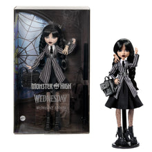 Monster High Wednesday Doll, Wednesday Addams in Nevermore Academy Uniform With Thing